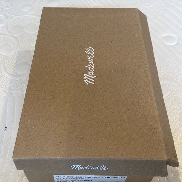 NIB Madewell The Malia Espadrille Sandals in leopard calf hair - Picture 6 of 7